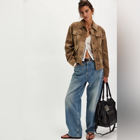 FREE PEOPLE We The Free Night Ranch Vegan Suede Jacket Size Small NWT - Picture 5 of 13